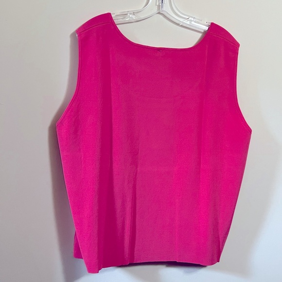 Talbots Size 3X Hot Pink Sleeveless Dressy Women’s Tank Top - Picture 2 of 3